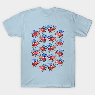 Cute Kawaii Ladybug Pattern T-Shirt